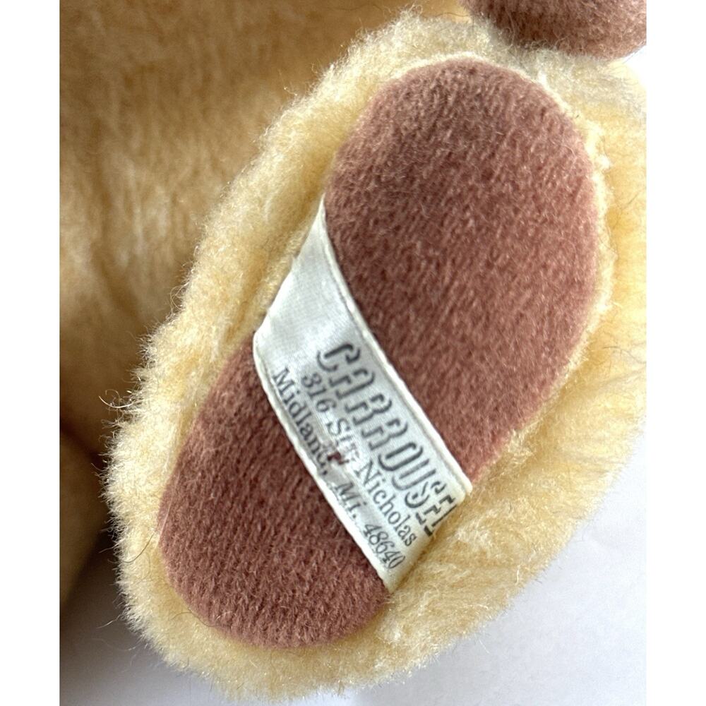 Vintage Carousel Teddy Bear Jointed Plush 12” – Midland, MI USA - Picture 4 of 8